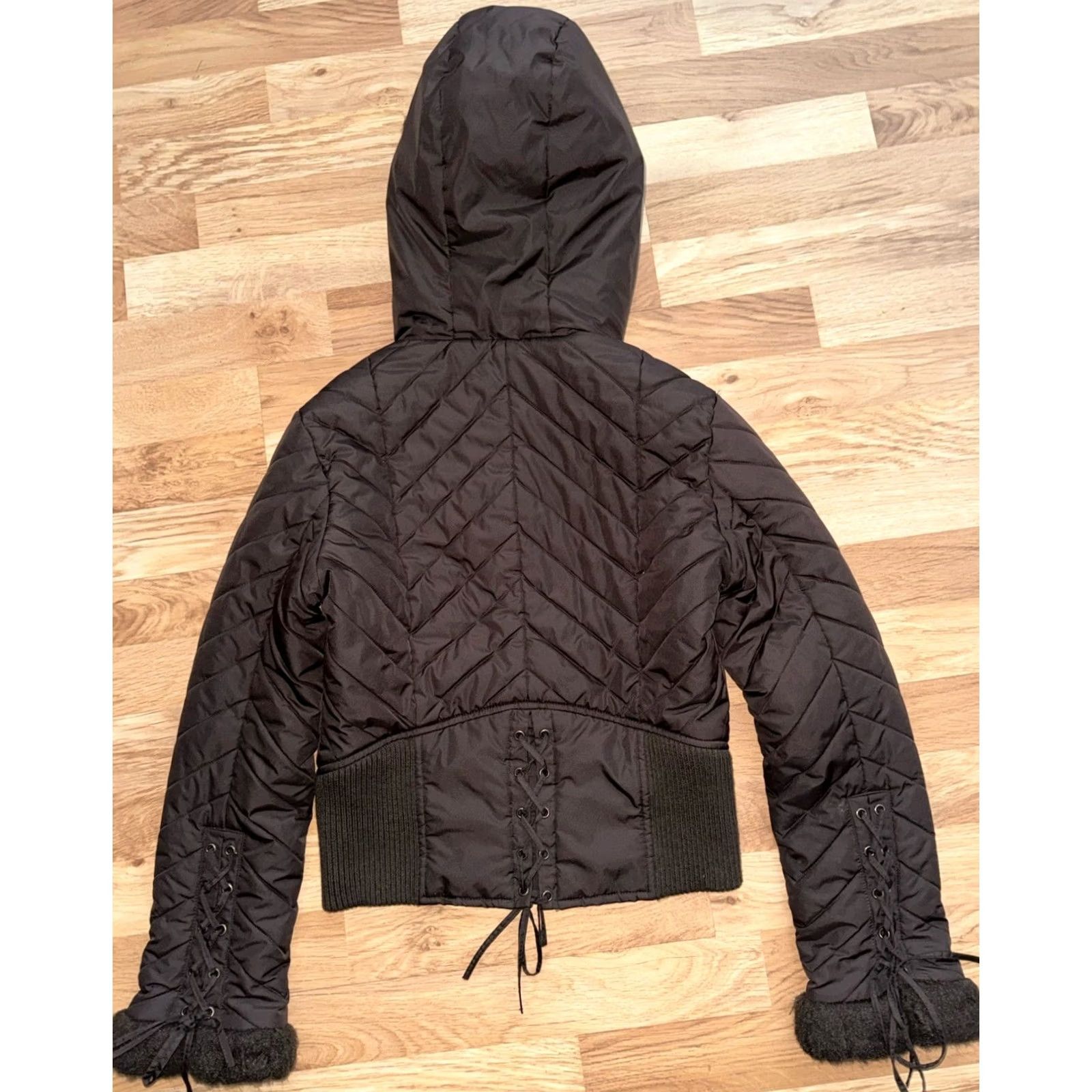 Vintage VINTAGE Mudd Hooded Fleece Lined Brown Puffer Coat Women Medium Hooded Jacket Y2K Size M / US 6-8 / IT 42-44 - 4 Thumbnail