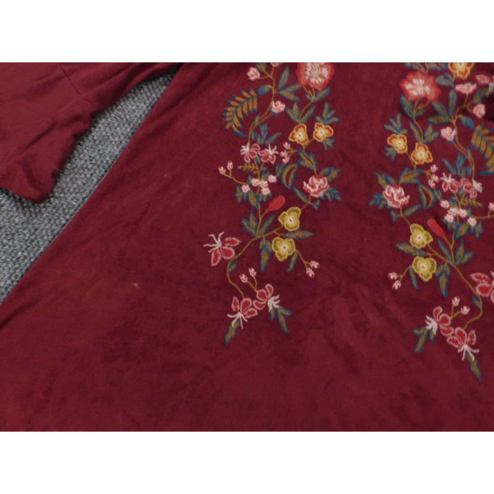 Bell Umgee Dress Womens Medium Red Floral A-Line Bell Sleeve Shirt? Size M / US 6-8 / IT 42-44 - 4 Thumbnail