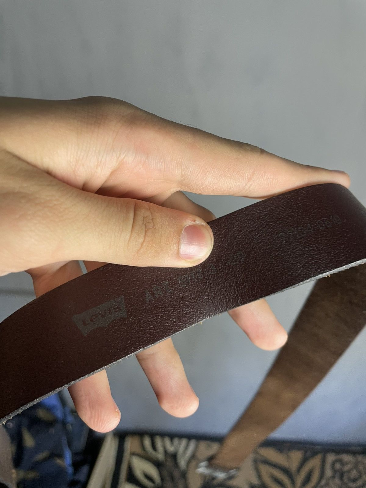 Levi's Vintage Levis Leather belt made in Italy Size 32 - 4 Thumbnail