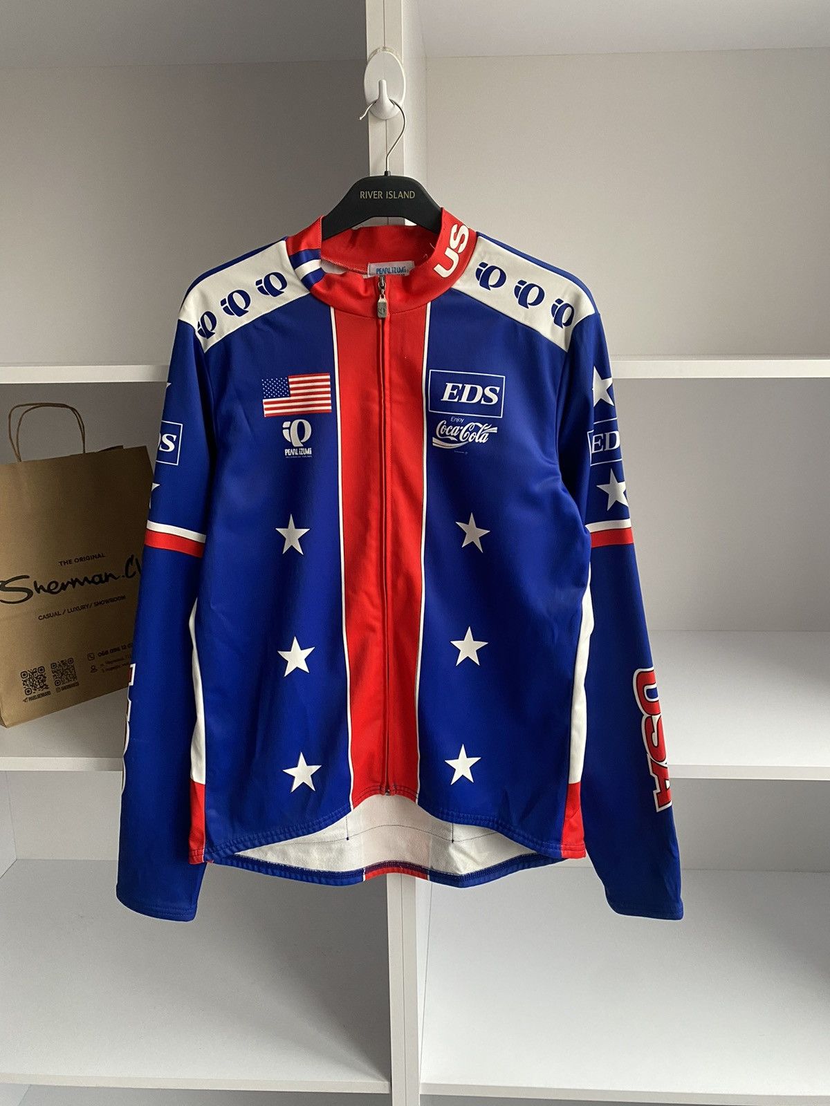 PEARL iZUMi × Vintage Vintage PEARL IZUMI x COCA COLA x USA Cycling Jersey Size US L / EU 52-54 / 3 - 4 Thumbnail