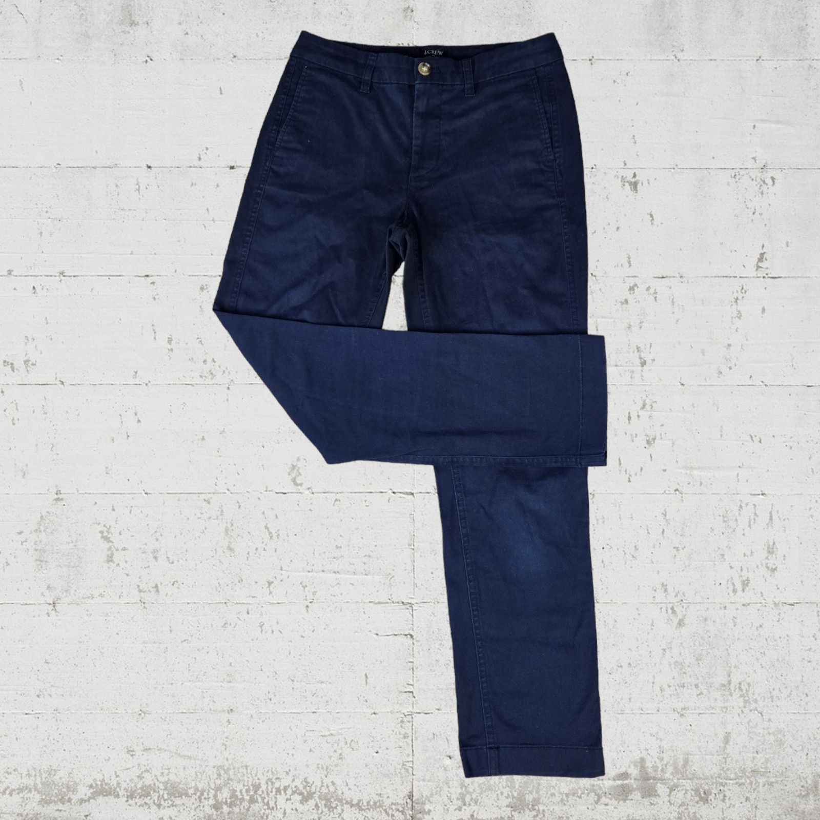 J.Crew J Crew Navy Girlfriend Slimming Straight Pants Size 0 Size 25" / US 0 / IT 36 - 8 Thumbnail