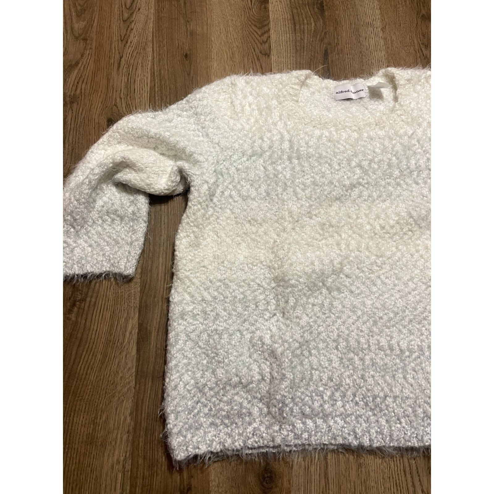 Vintage Alfred Dunner Sweater Womens Size XL White Blue Long Sleeve Pullover Woman Pullover Casual Size XL / US 12-14 / IT 48-50 - 3 Thumbnail