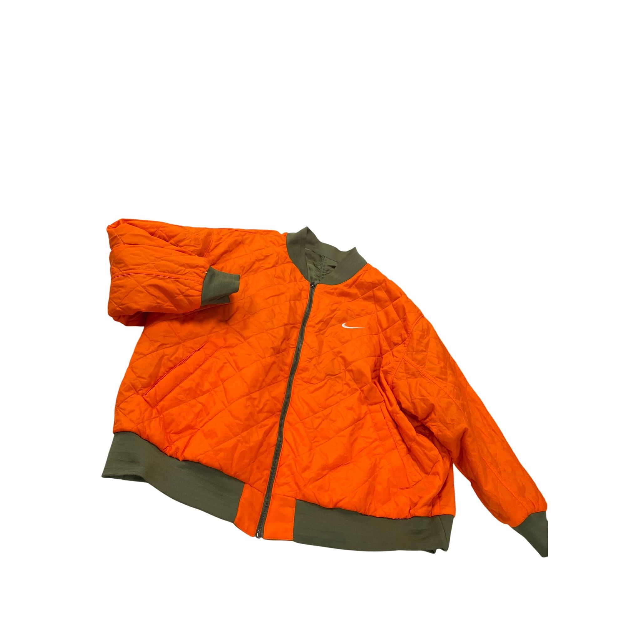 Nike Nike Mens Olive Green orange reversible Bomber Jacket SZ 1X Size US XL / EU 56 / 4 - 11 Thumbnail