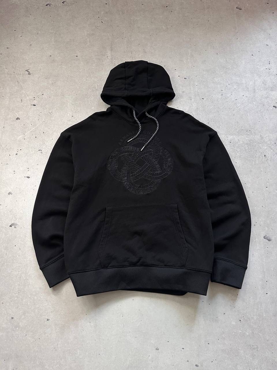 Armani Exchange Armani Exchange Men’s Oversize Hoodie Full Black Luxury Y2K Size US L / EU 52-54 / 3 - 1 Thumbnail