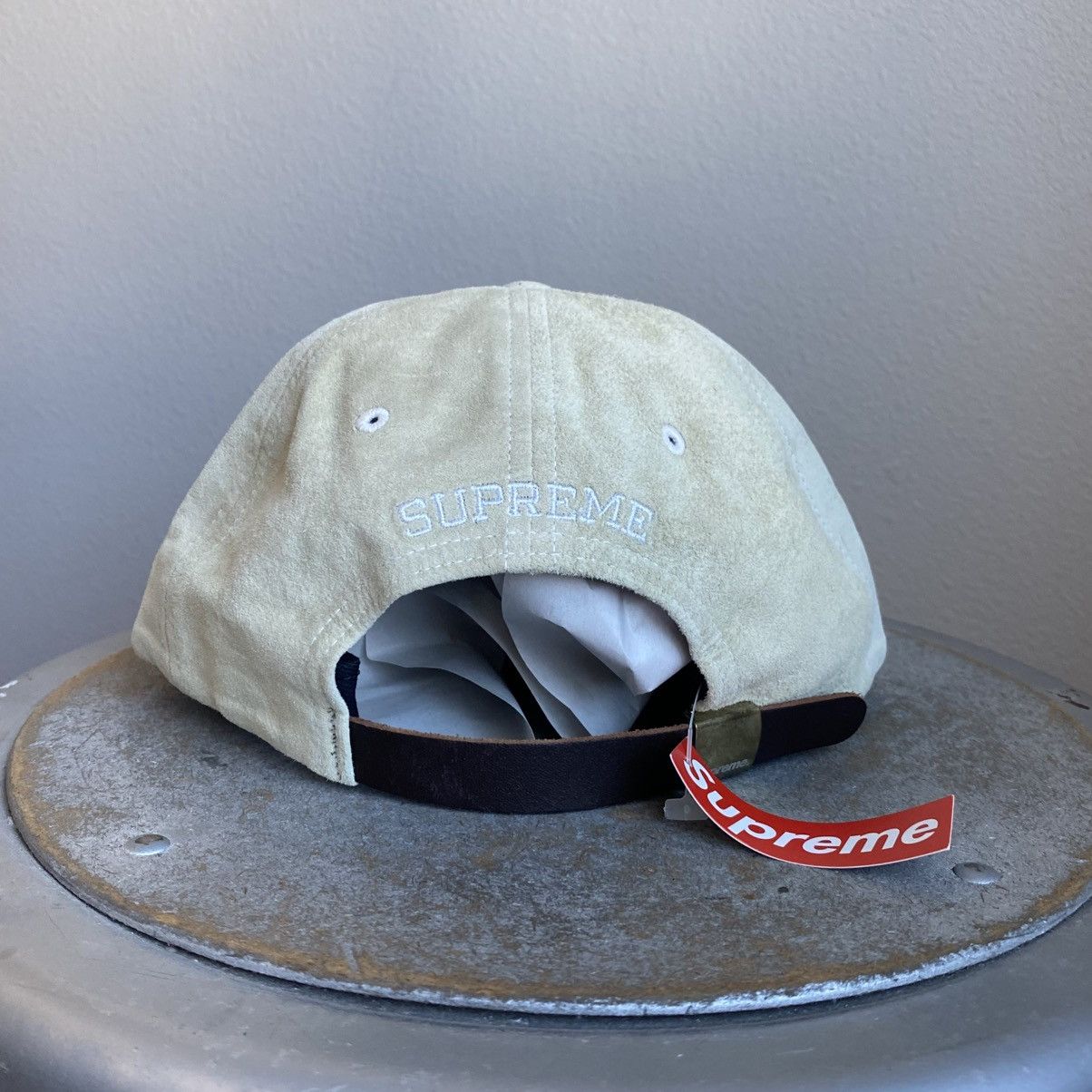 Supreme Supreme Suede S Logo 6 Panel Hat (Tan) Size ONE SIZE - 3 Thumbnail