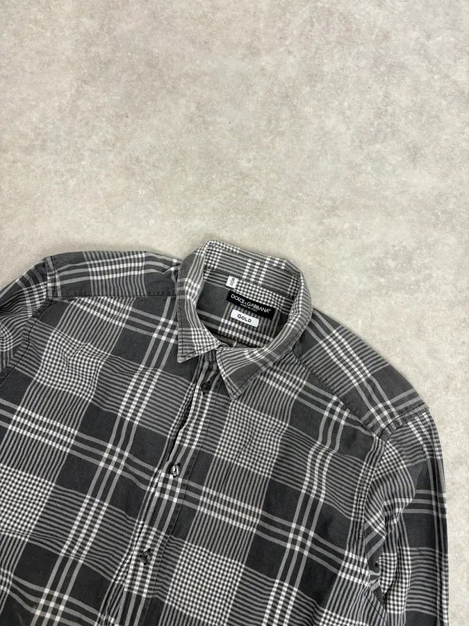 Dolce & Gabbana 2000s Dolce & Gabbana Grey Tartan Shirt Size US M / EU 48-50 / 2 - 4 Thumbnail