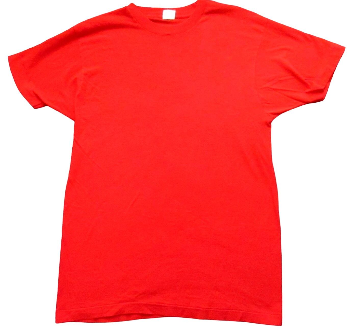 Fruit Of The Loom Vintage Men's T-shirt Large Single Stitch Pocket Plain Red F Size US L / EU 52-54 / 3 - 1 Thumbnail
