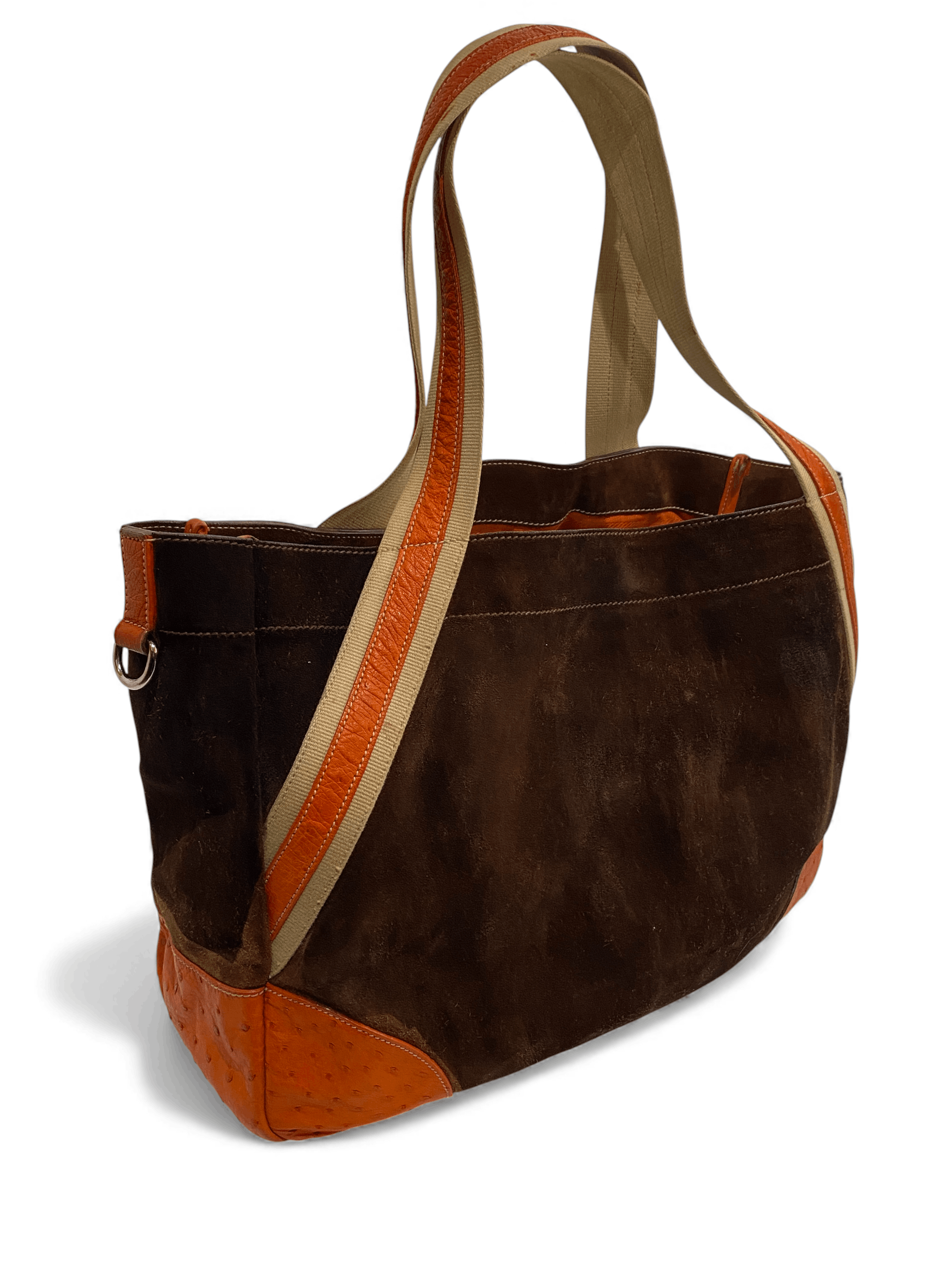 Prada Prada Canapa Triangle Logo Sea Shoulder Tote Bag Vintage Y2K Size ONE SIZE - 11 Thumbnail