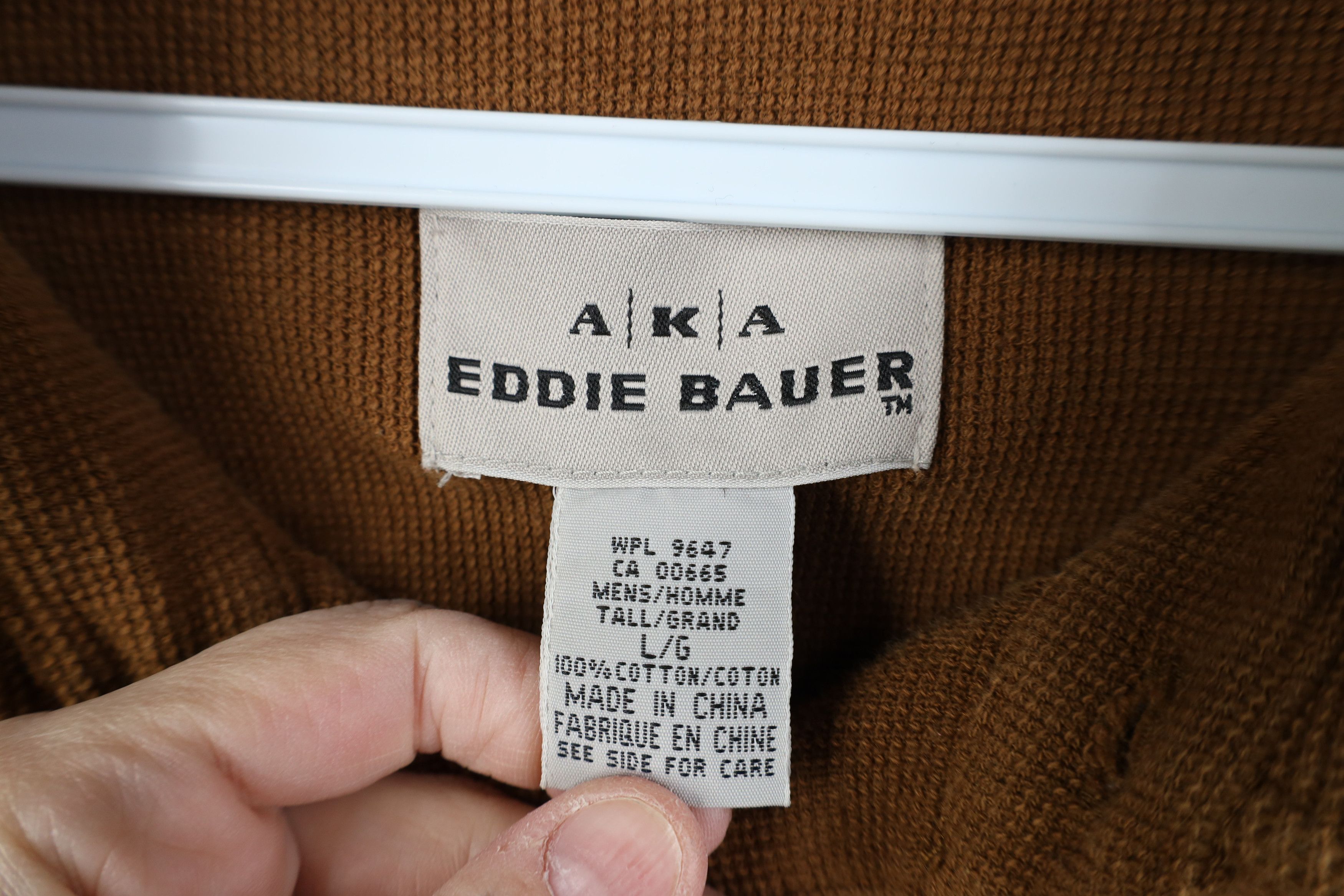 Eddie Bauer Vintage 90s Eddie Bauer Thermal Knit Collared Button Shirt Size US L / EU 52-54 / 3 - 7 Thumbnail