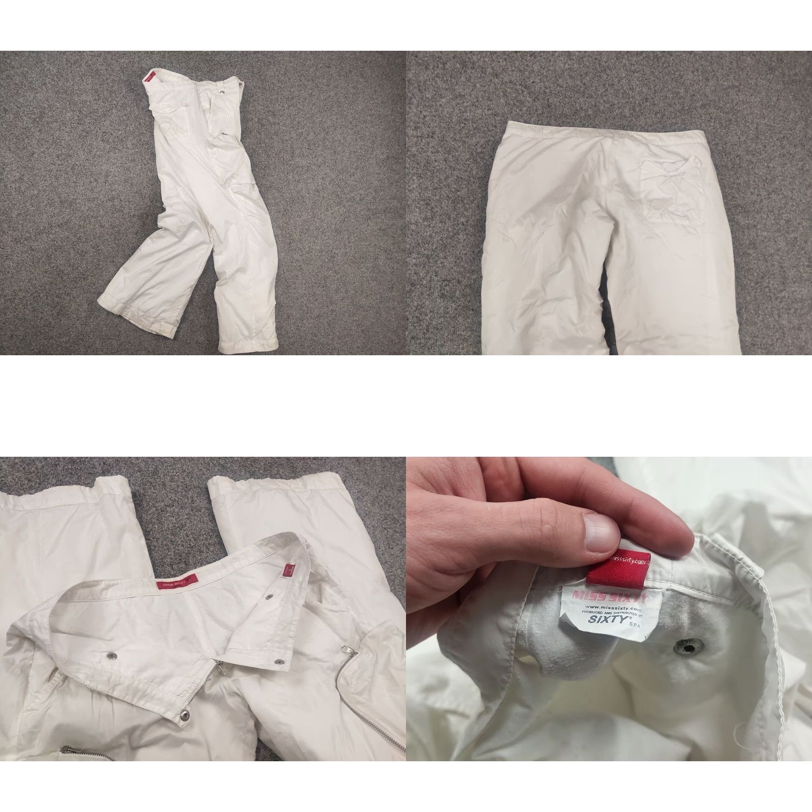 Miss Sixty VINTAGE Miss Sixty White Parachute Cargo Pants Size 30" / US 8 / IT 44 - 10 Thumbnail