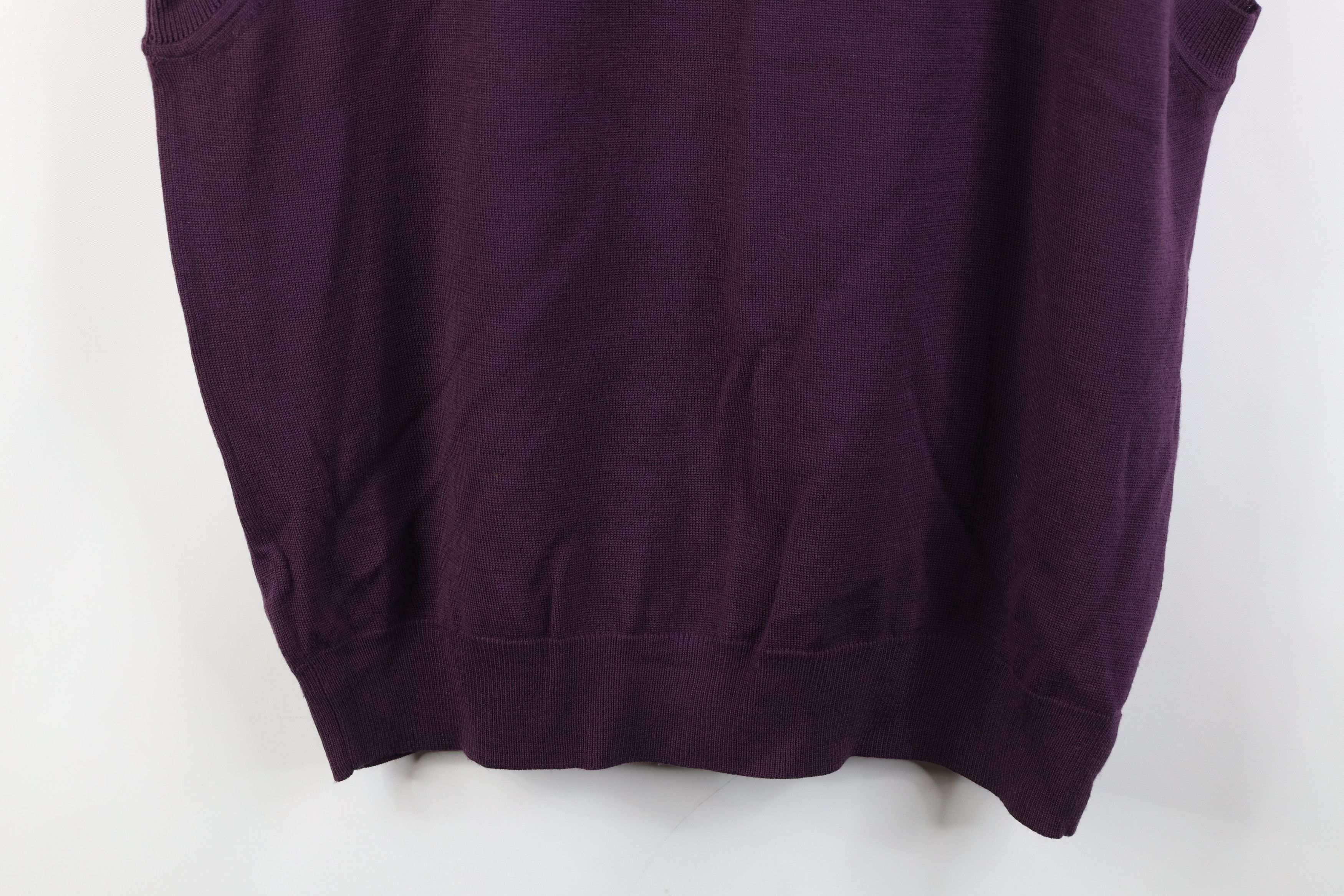 Vintage Vintage 90s Streetwear Wool Knit V-Neck Sweater Vest Purple Size US L / EU 52-54 / 3 - 8 Thumbnail