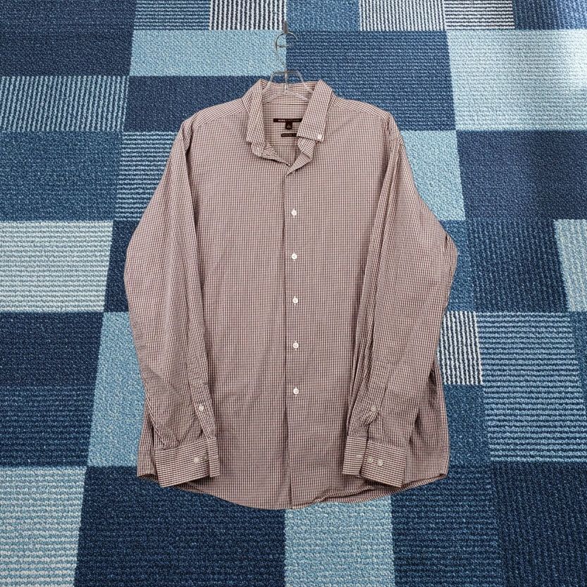 Vintage BCBG Attitude Shirt Men Large 16.5 Button-Down Orange Check Modern Long Sleeve Size US L / EU 52-54 / 3 - 1 Thumbnail