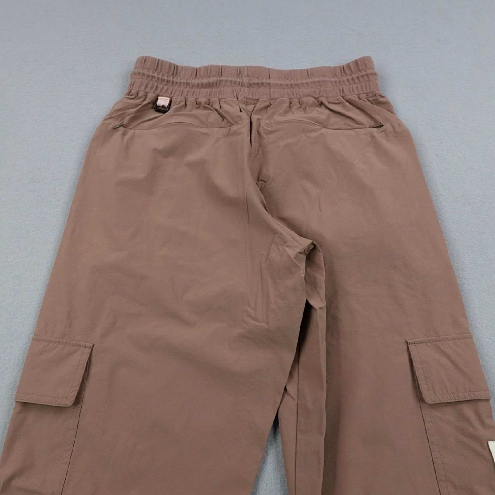 Vintage Wondery Pants Womens Medium Pink Brown Cargo Joggers Lightweight Performance Size 32" / US 10 / IT 46 - 6 Thumbnail