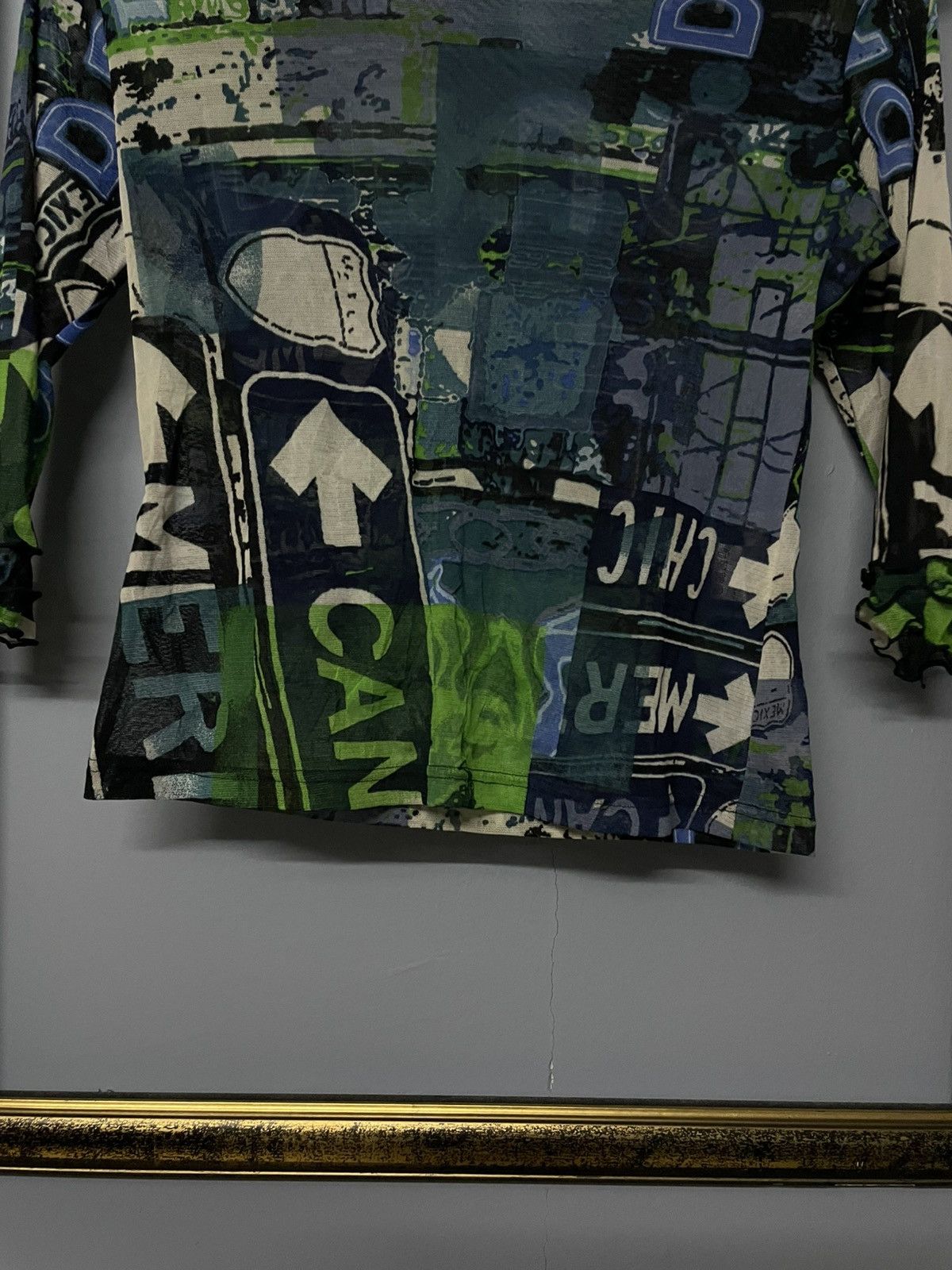GOA Vintage 1990s Japan Designer Raphegi Drug Cripple Punk Mesh Size US S / EU 44-46 / 1 - 4 Thumbnail