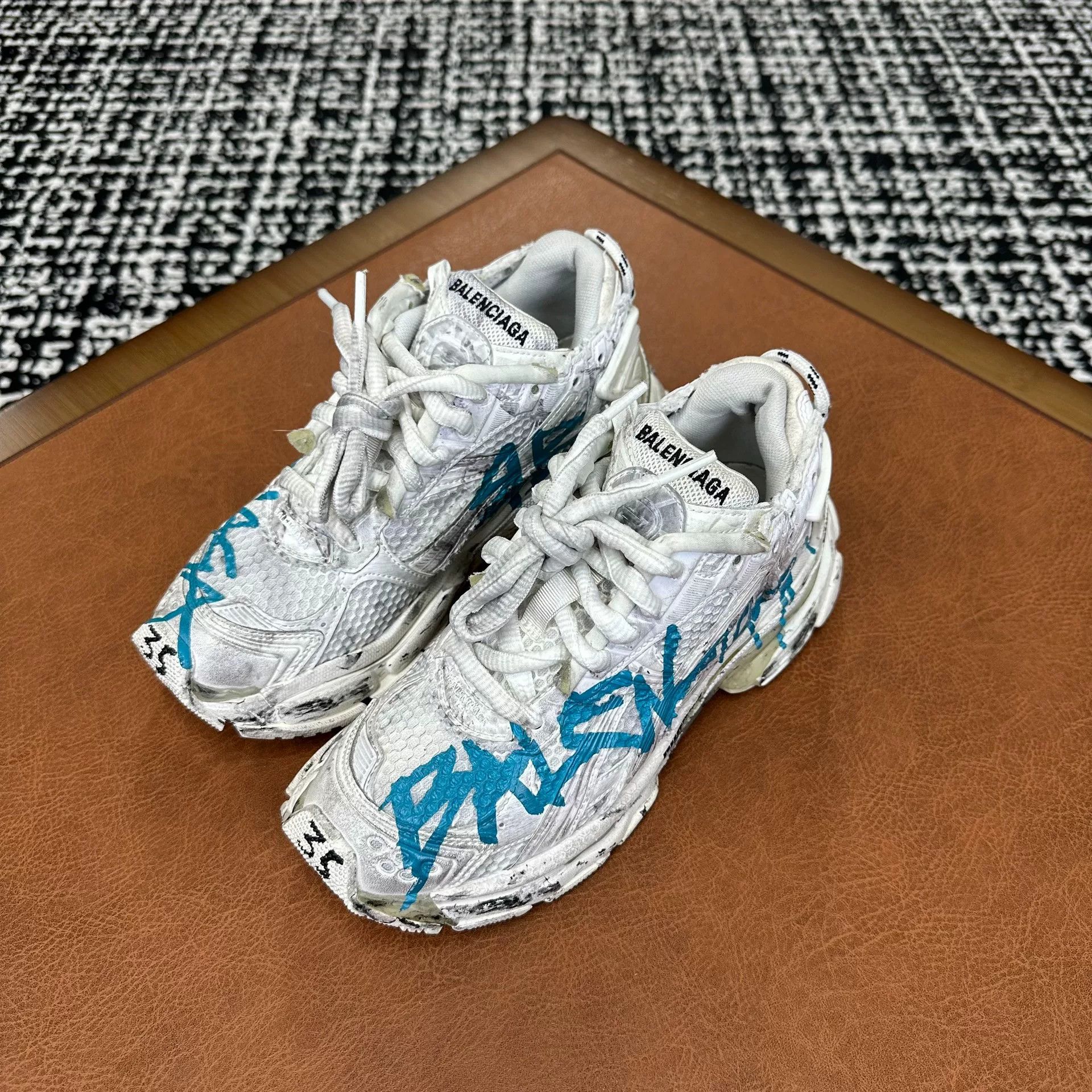 Balenciaga Balenciaga Running Blue Lowtop Sneakers it_35 Women Size US 5 / IT 35 - 1 Thumbnail