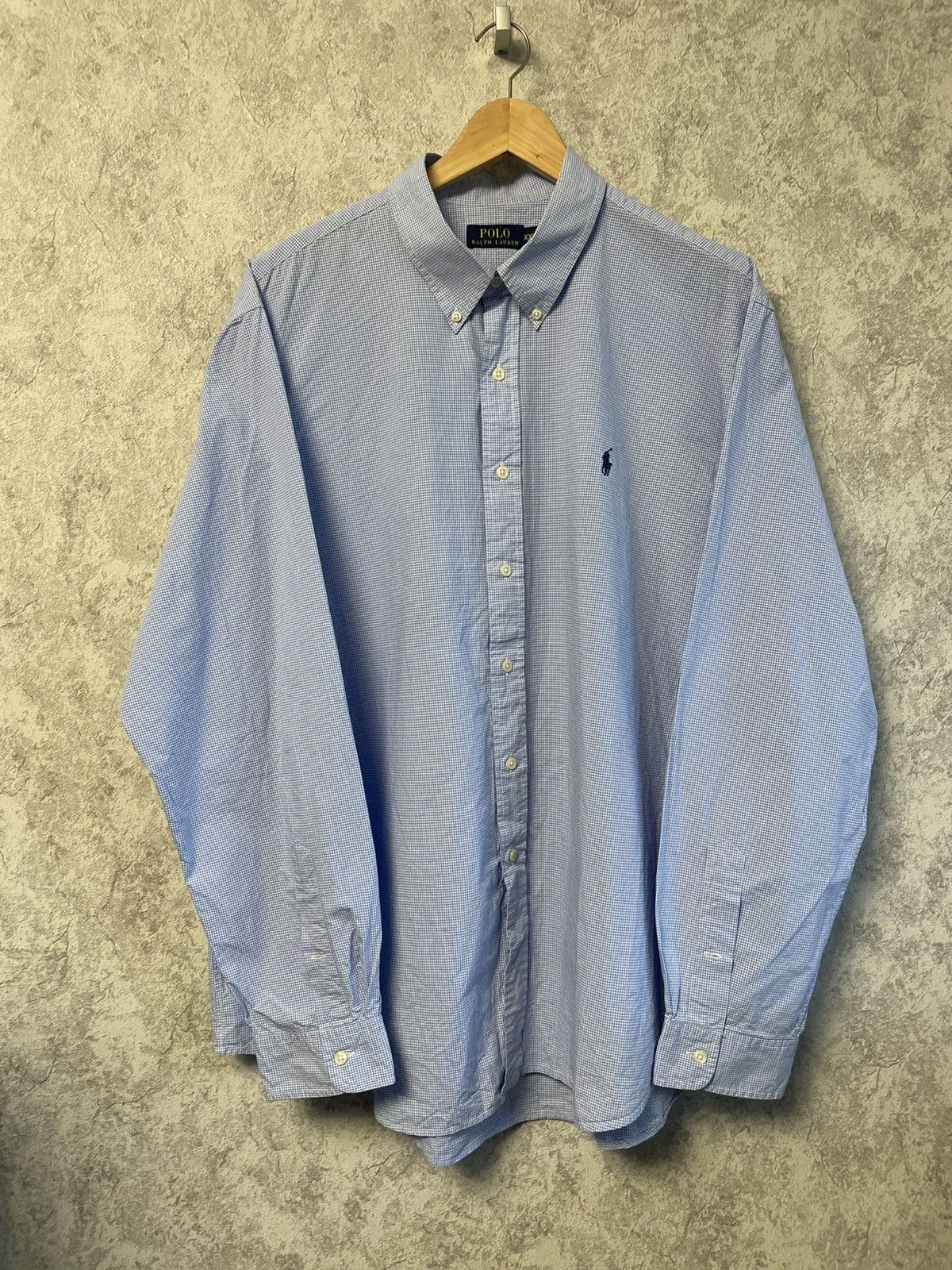 Polo Ralph Lauren Polo Ralph Lauren Blue Checkered Long Sleeve Shirt ButtonUp Size US XXL / EU 58 / 5 - 1 Thumbnail