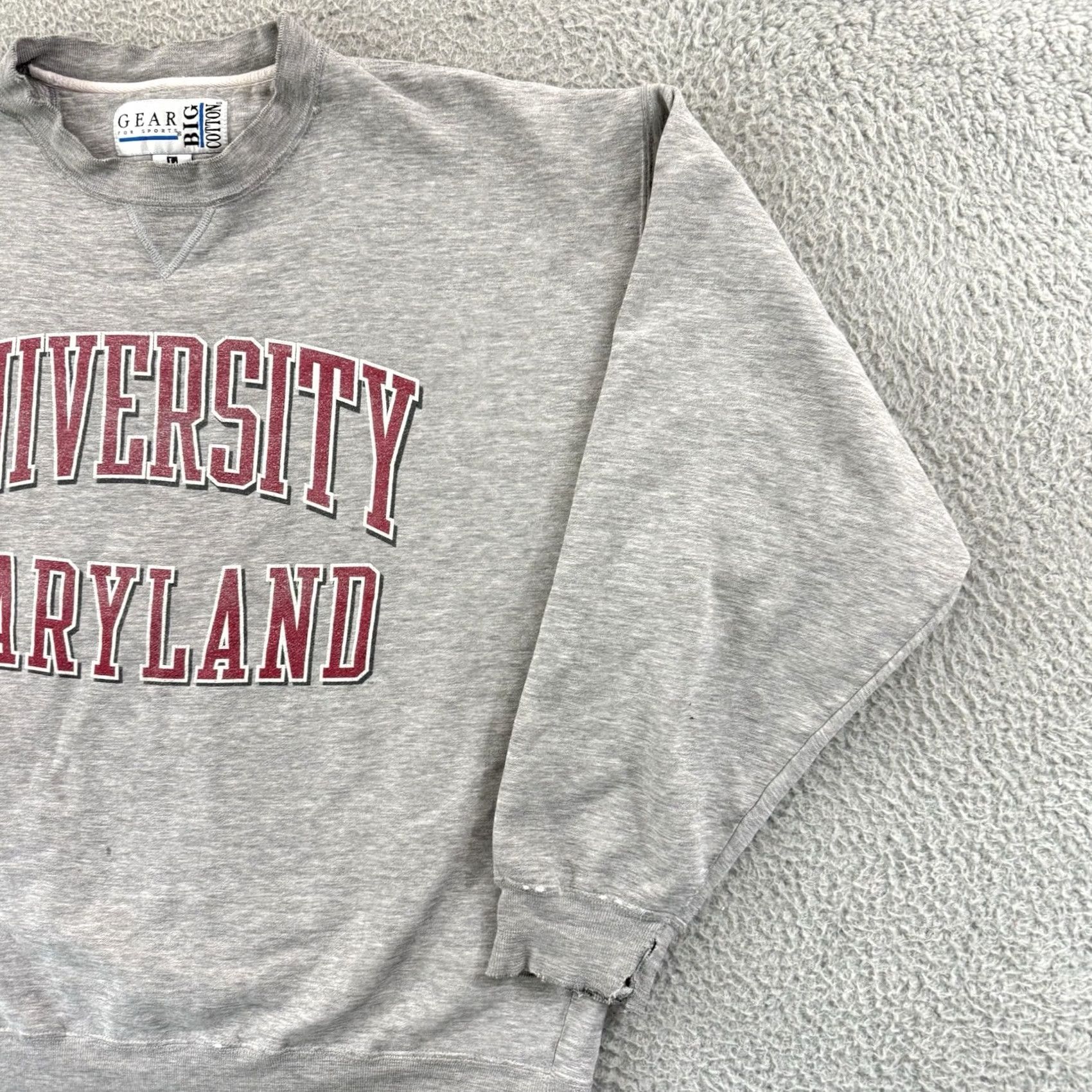 Vintage VINTAGE Gear For Sports Sweatshirt Men Adult Large Gray 90s University of Maryland USA Shirt Pullover Crew Neck Size US L / EU 52-54 / 3 - 5 Thumbnail