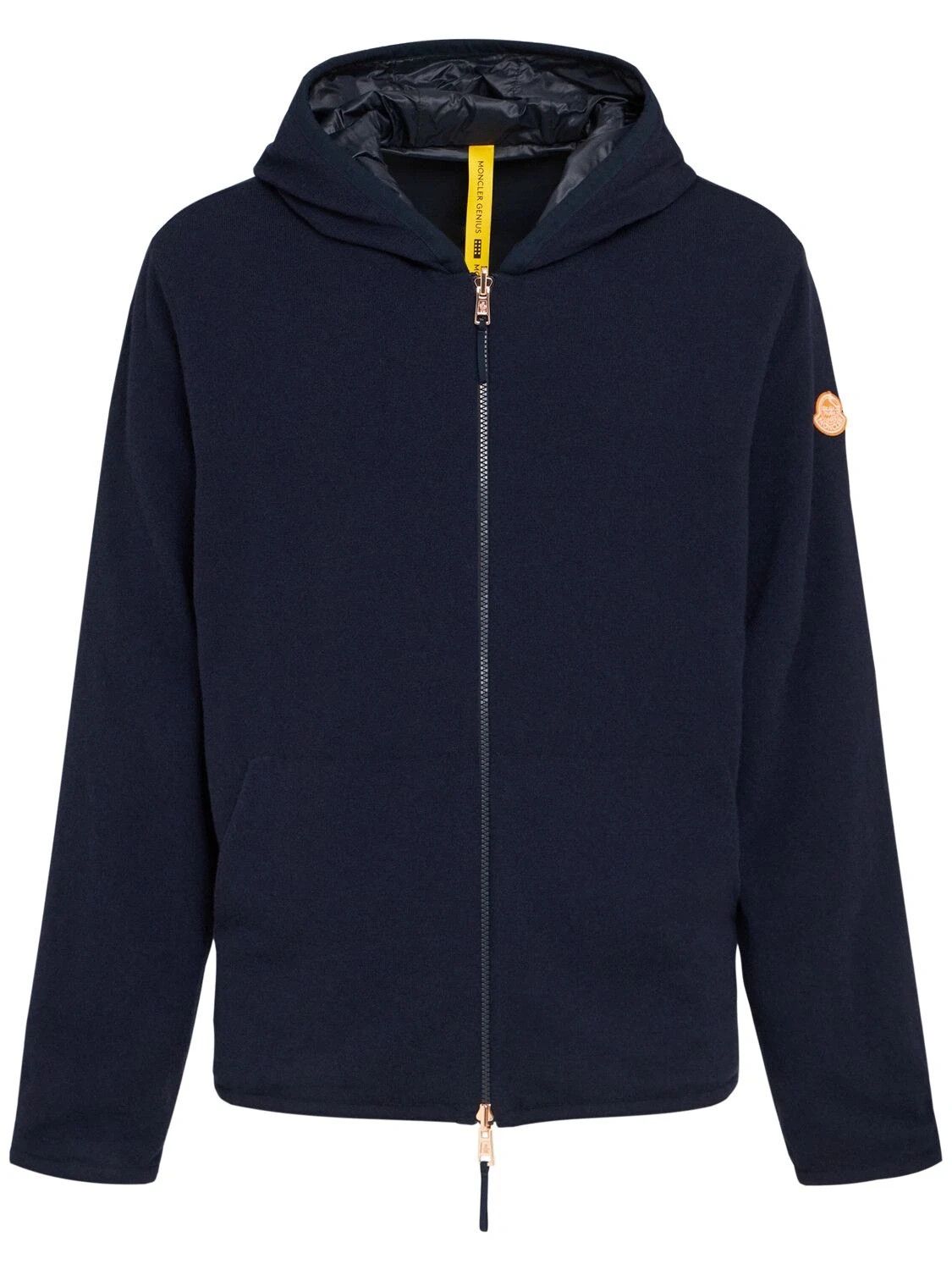 MONCLER GENIUS Men's Navy Blue Reversible Hoodie New