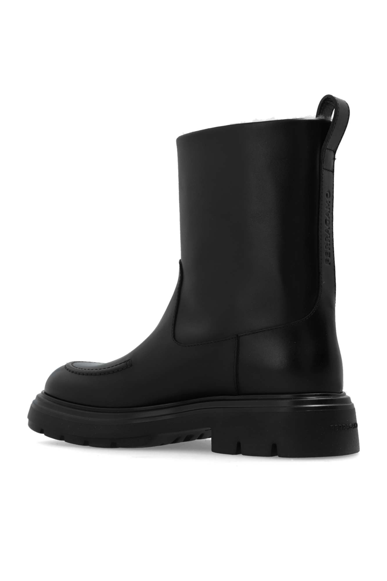 Salvatore Ferragamo o1s1rm1225 Hug Boots in Black Size US 7 / IT 37 - 4 Thumbnail