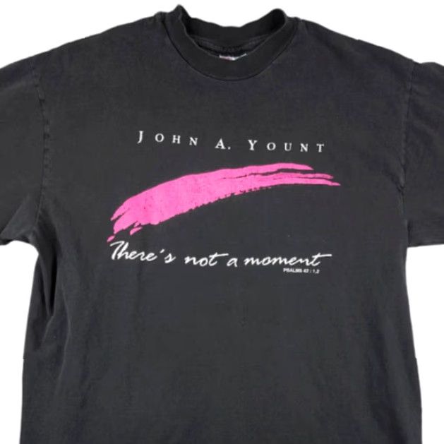 Hanes VINTAGE Hanes T-Shirt Mens Size M 90s Psalms 42 Bible Verse God Jesus Christ Bible Cotton Black Short Sleeve Crew Neck Size US M / EU 48-50 / 2 - 2 Thumbnail