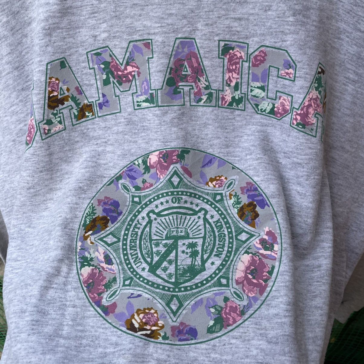 Vintage 🔥Vintage 90s University Kingston Jamaica Big Logo Sweatshirt Size US L / EU 52-54 / 3 - 4 Thumbnail