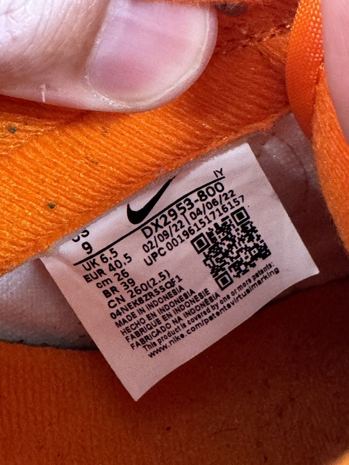 Nike Nike Dunk Low 'Magma Orange' Shoes Size 9 W / 7.5 M Model Size US 9 / EU 42 - 8 Thumbnail