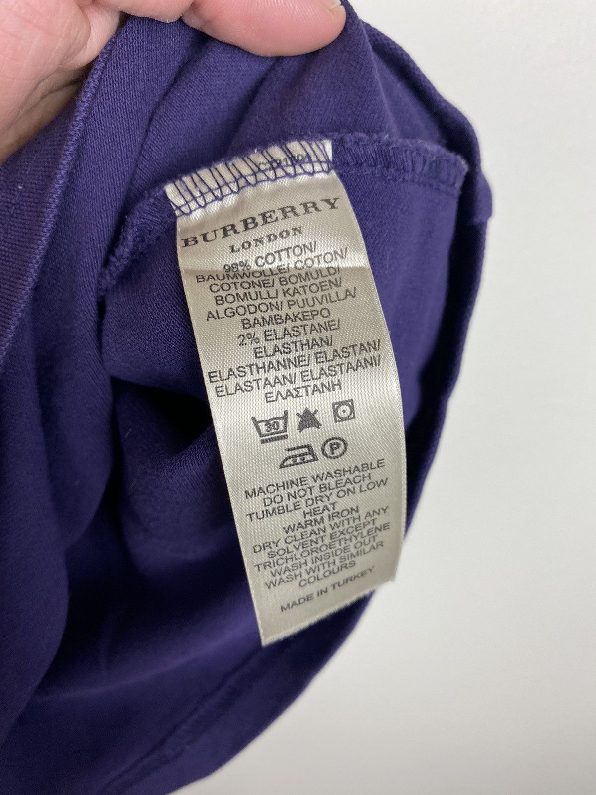 Burberry Purple Burberry Nova Check Polo Shirt Button Up Size S / US 4 / IT 40 - 8 Thumbnail