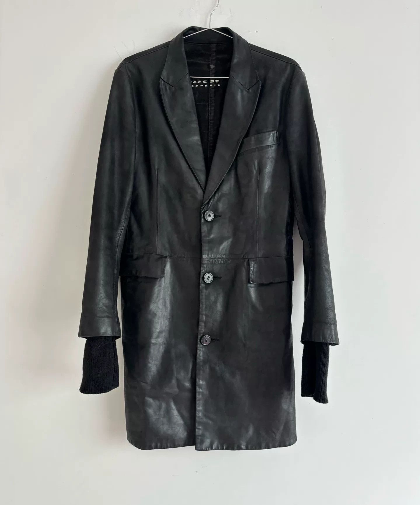 Isaac Sellam Experience Isaac Sellam Waxed Lambskin Long Leather Coat Size US S / EU 44-46 / 1 - 1 Thumbnail