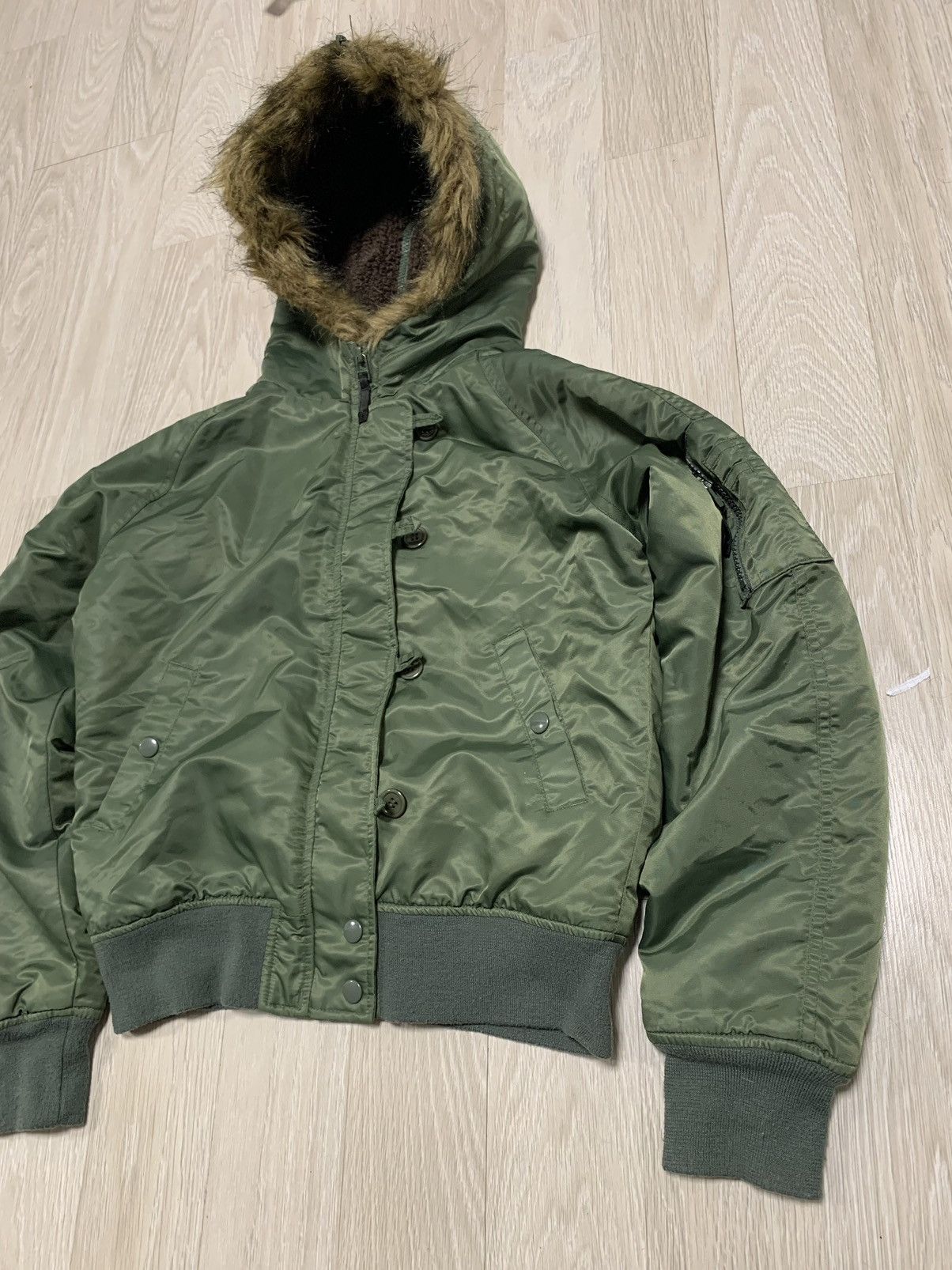 If Six Was Nine × Le Grande Bleu (L.G.B.) × Vintage Vintage faux fur bomber jacket n2b, avantgarde, y2k style Size M / US 6-8 / IT 42-44 - 3 Thumbnail