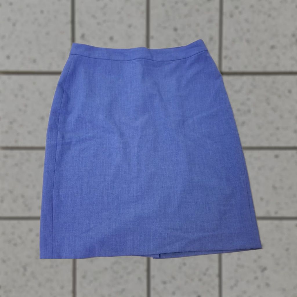 Banana Republic Womens Banana Republic Skirt 6 Blue Knee Length Cotton Straight & Pencil Size 28" / US 6 / IT 42 - 1 Thumbnail