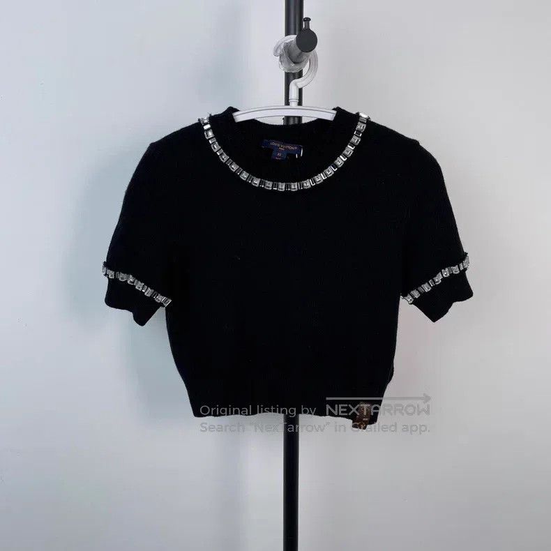 Louis Vuitton Louis Vuitton Black nail bead short sleeve Size XS / US 0-2 / IT 36-38 - 1 Thumbnail