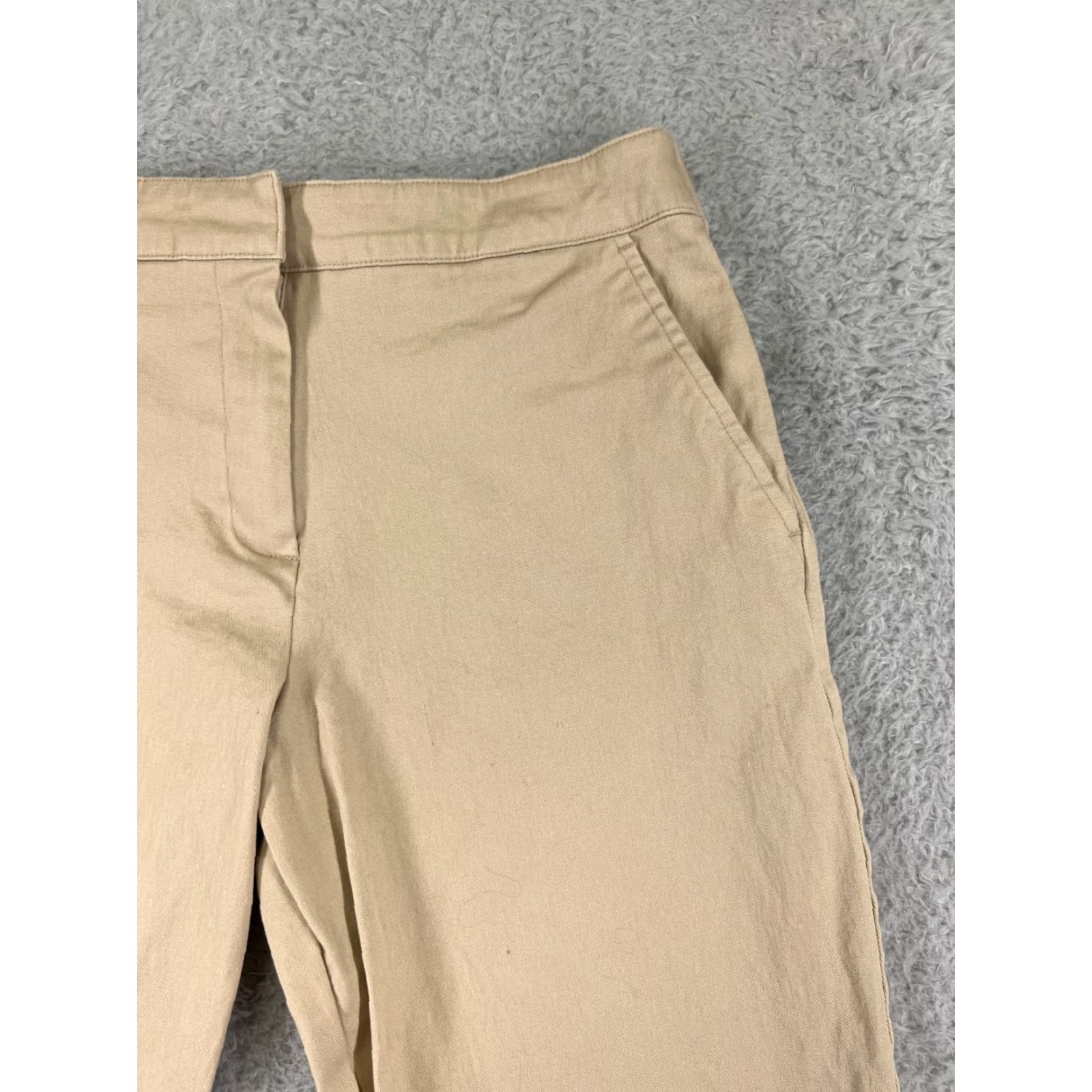 Vintage Briggs New York Pants Women 6P Beige Floral Embroidered Capri Cotton Stretch Zip Size 28" / US 6 / IT 42 - 5 Thumbnail