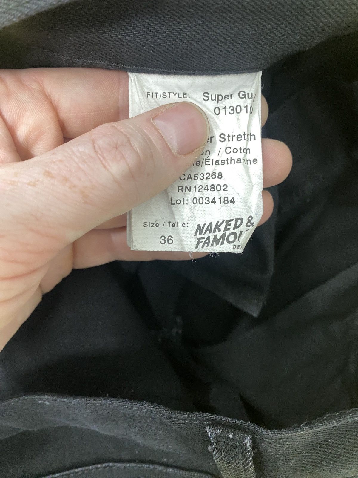 Naked & Famous Super Guy Black Skinny Jeans Size US 35 - 8 Thumbnail