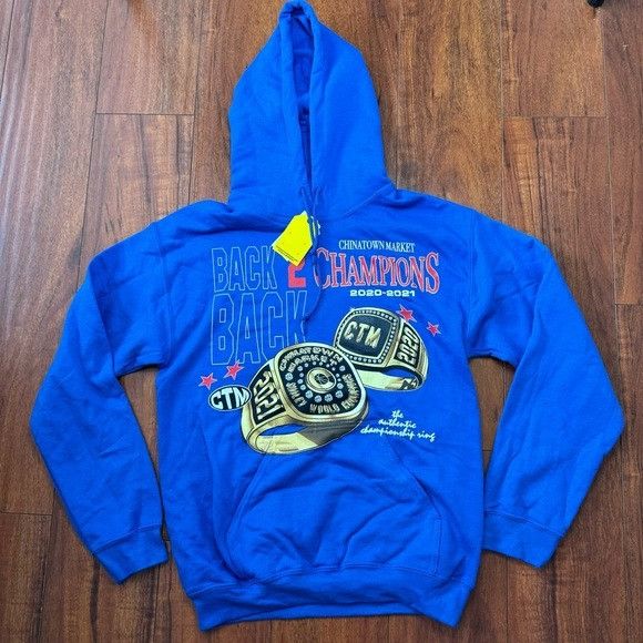 Market CHINATOWN MARKET CHAMPIONS RINGS BACK TO BACK ROYAL BLUE HOO Size US S / EU 44-46 / 1 - 1 Thumbnail