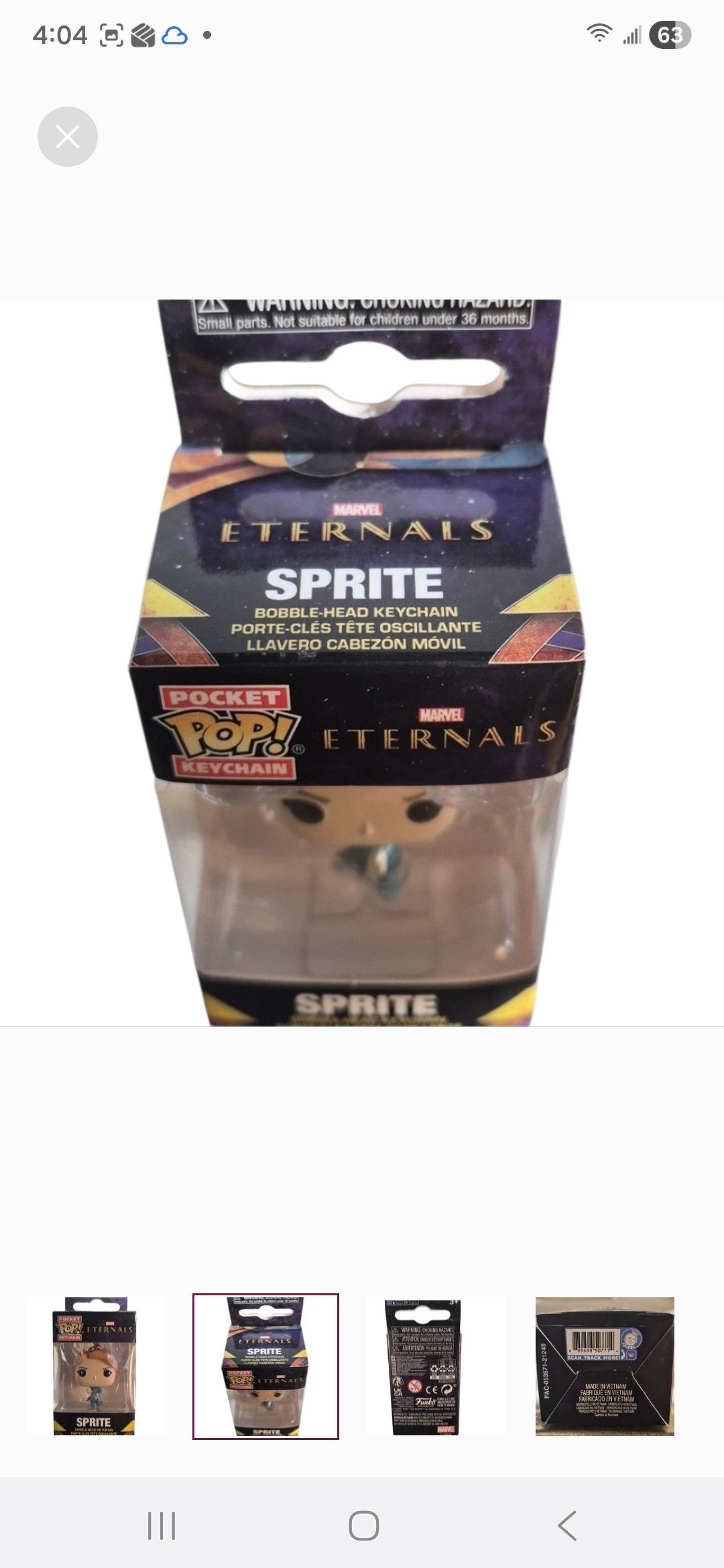 Other Funko × Marvel Eternals SPRITE Pocket POP Keychain Size ONE SIZE - 2 Thumbnail