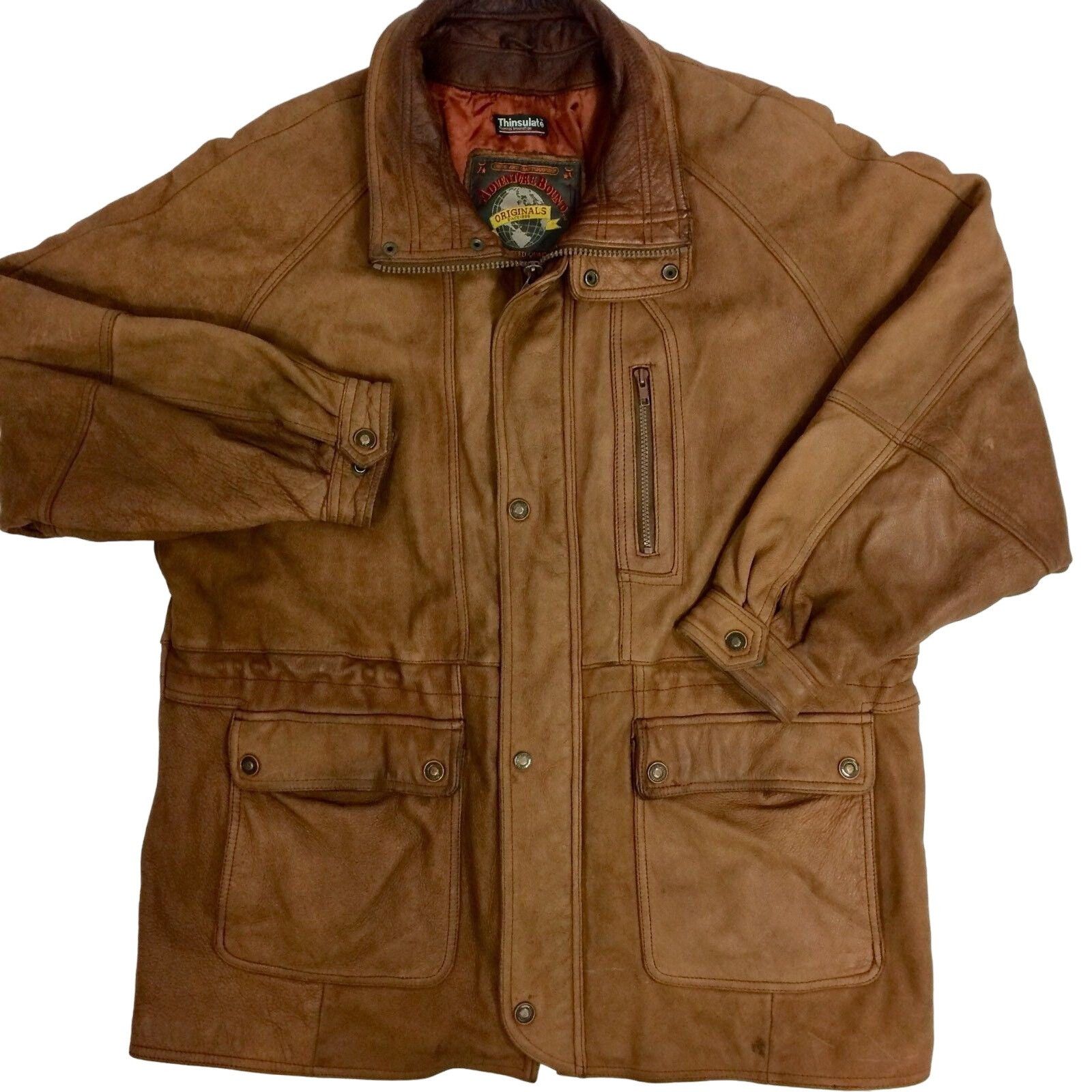 Wilsons Leather Vtg Wilsons Adventure Bound HEAVY Nubuck Leather Jacket Size US L / EU 52-54 / 3 - 1 Thumbnail