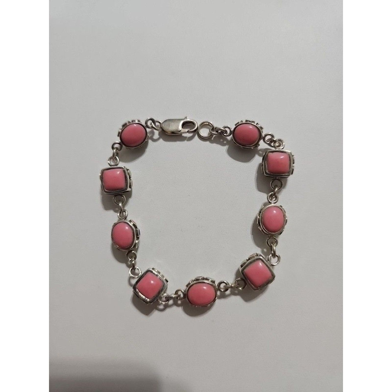 Pink Pink Conch Shell Bead Bracelet Silver 925 Size ONE SIZE - 1 Thumbnail