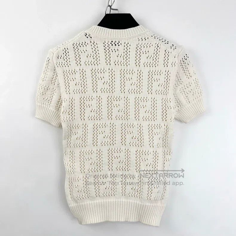 Fendi Fendi Double F full-print logo hollowed-out knitted short- Size XXS / US 00 / IT 34 - 2 Thumbnail