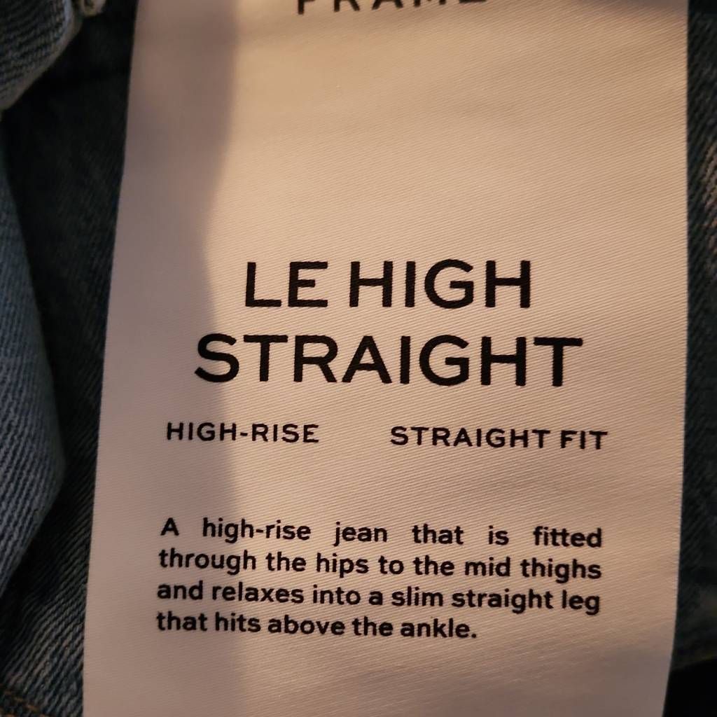 Frame Frame Women's Size 29 / 8 Le High Rise Straight Fit Demarco Rips Blue Jeans Size 30" / US 8 / IT 44 - 8 Thumbnail