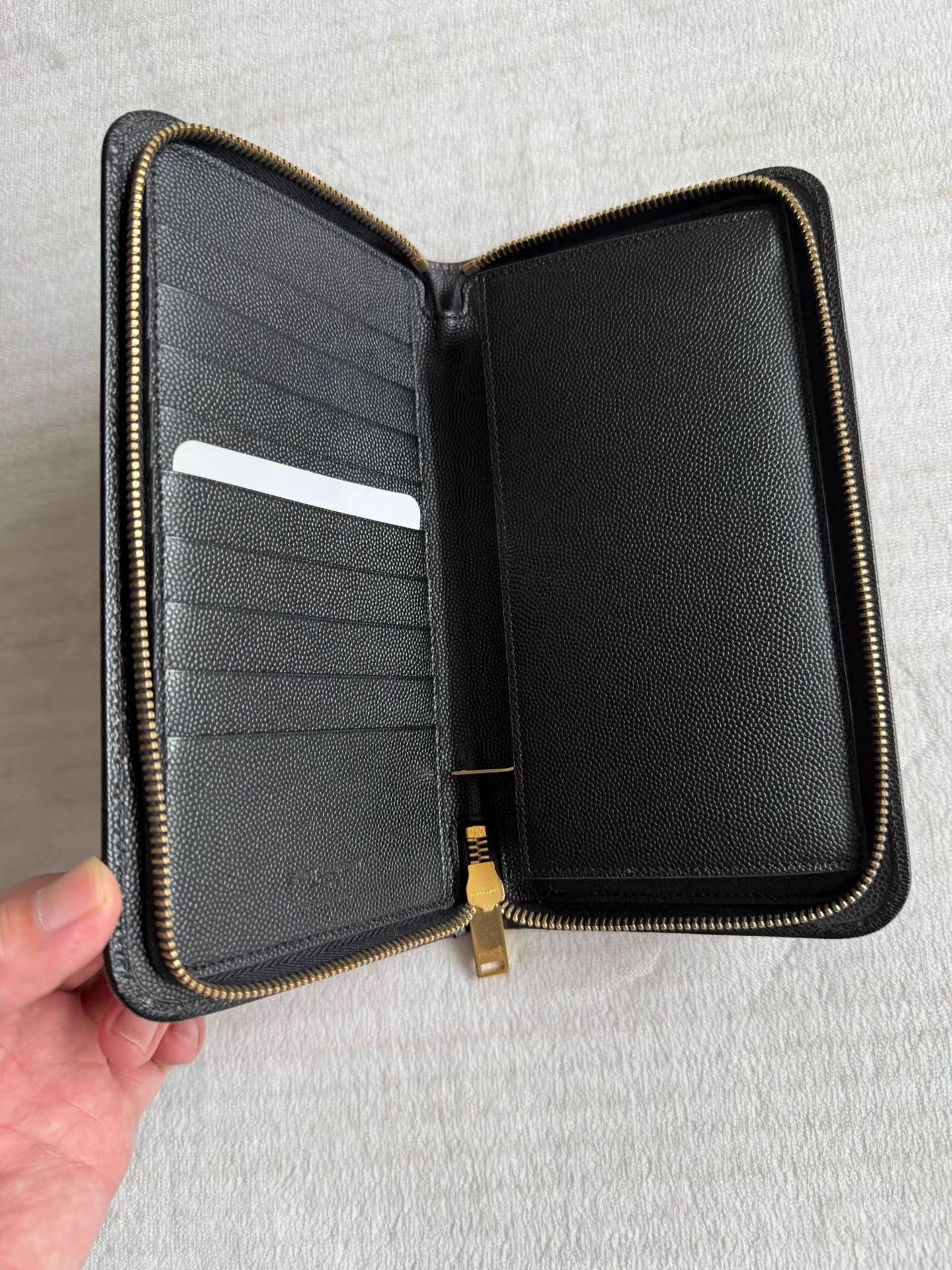 Saint Laurent Paris Saint Laurent Genuine Leather Caviar Texture Clutch Ｑ23 Size ONE SIZE - 6 Thumbnail