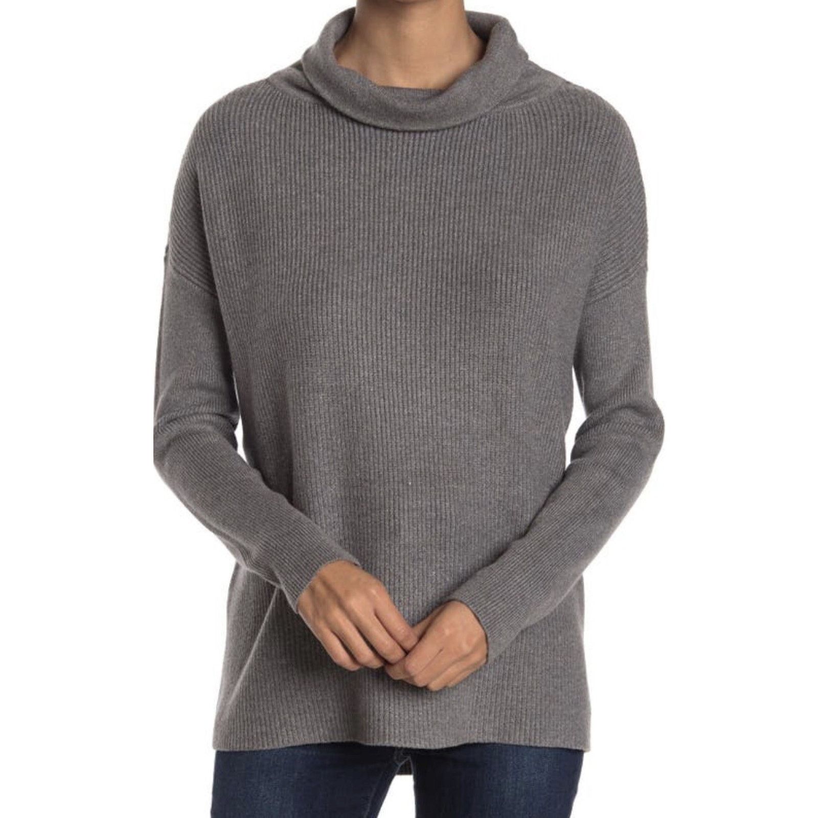 Karl Kani DEVOTION BY CYRUS Cowlneck Ribbed Tunic Sweater L A003022 Size L / US 10 / IT 46 - 1 Thumbnail
