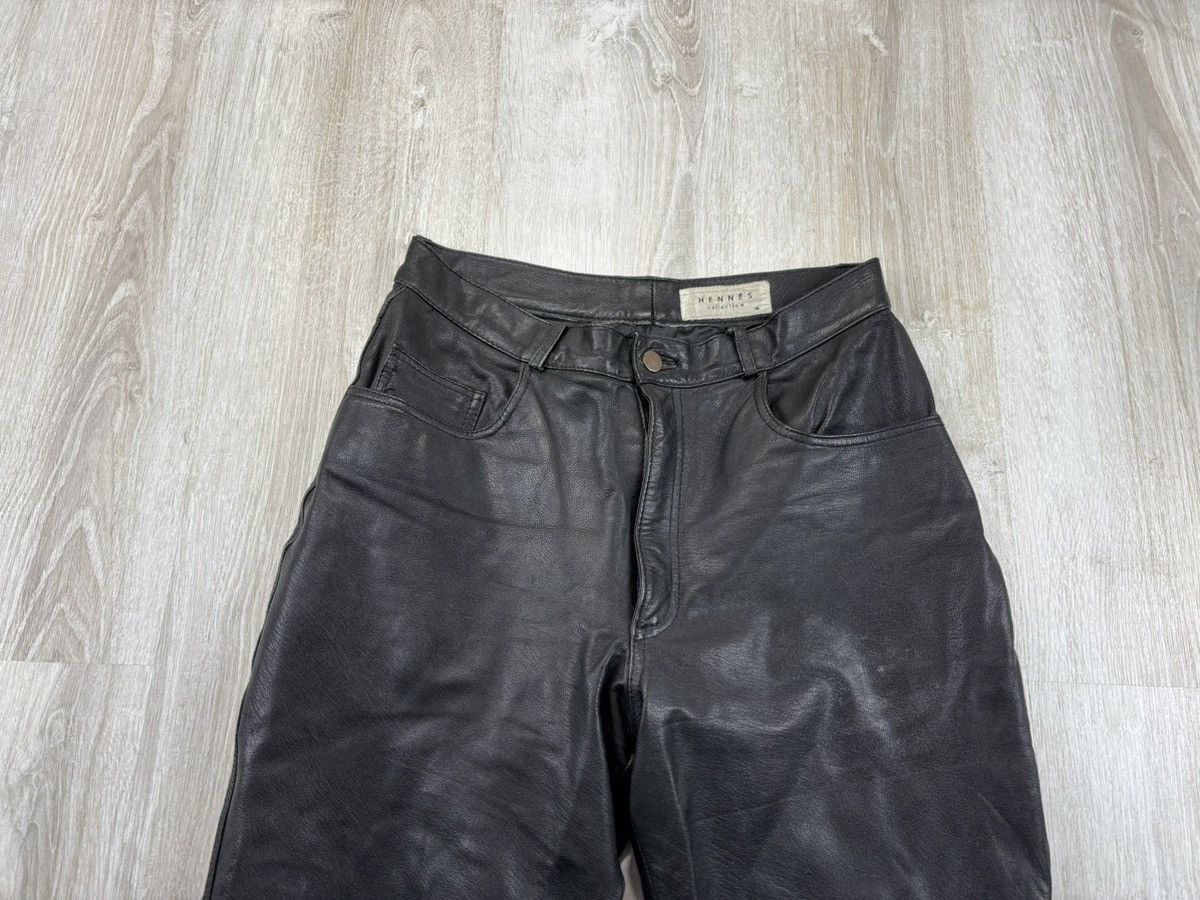Genuine Leather × Leather × Vintage Womens biker moto leather pants Hennes Collection Size 40 Size 24" / US 00 / IT 34 - 4 Thumbnail