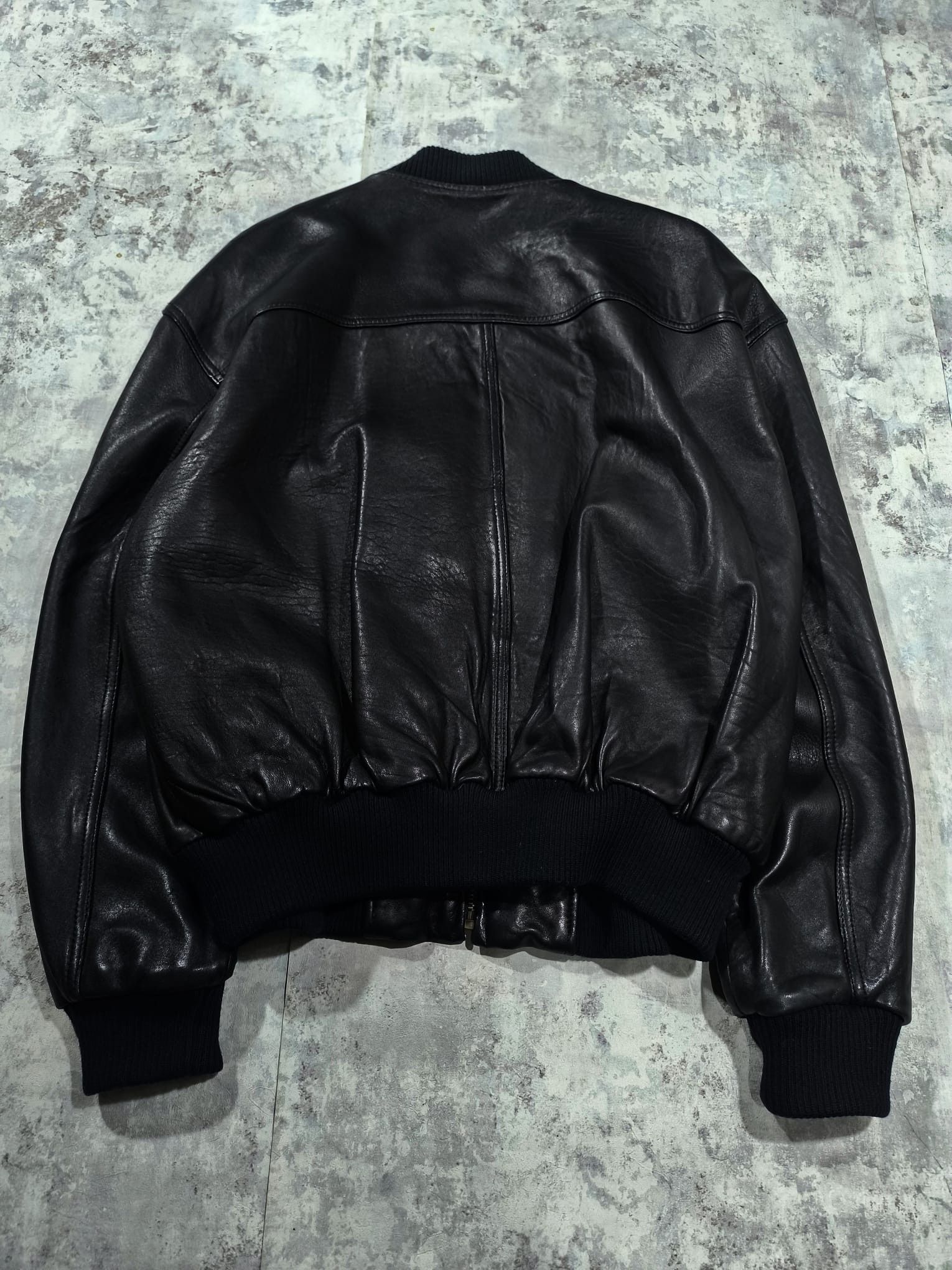 Genuine Leather 80s vtg leather bomber balenciaga demna gvsalia Size US XL / EU 56 / 4 - 4 Thumbnail