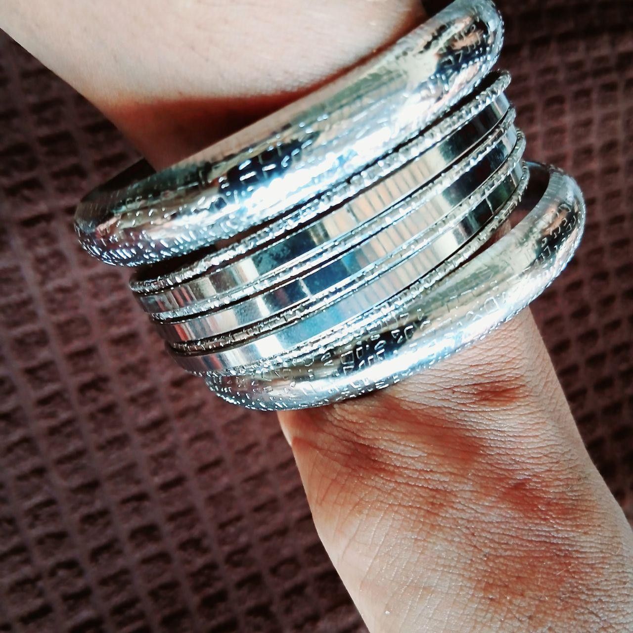 Other Y2K 9PC Metal Bangles Bracelet Size ONE SIZE - 4 Thumbnail
