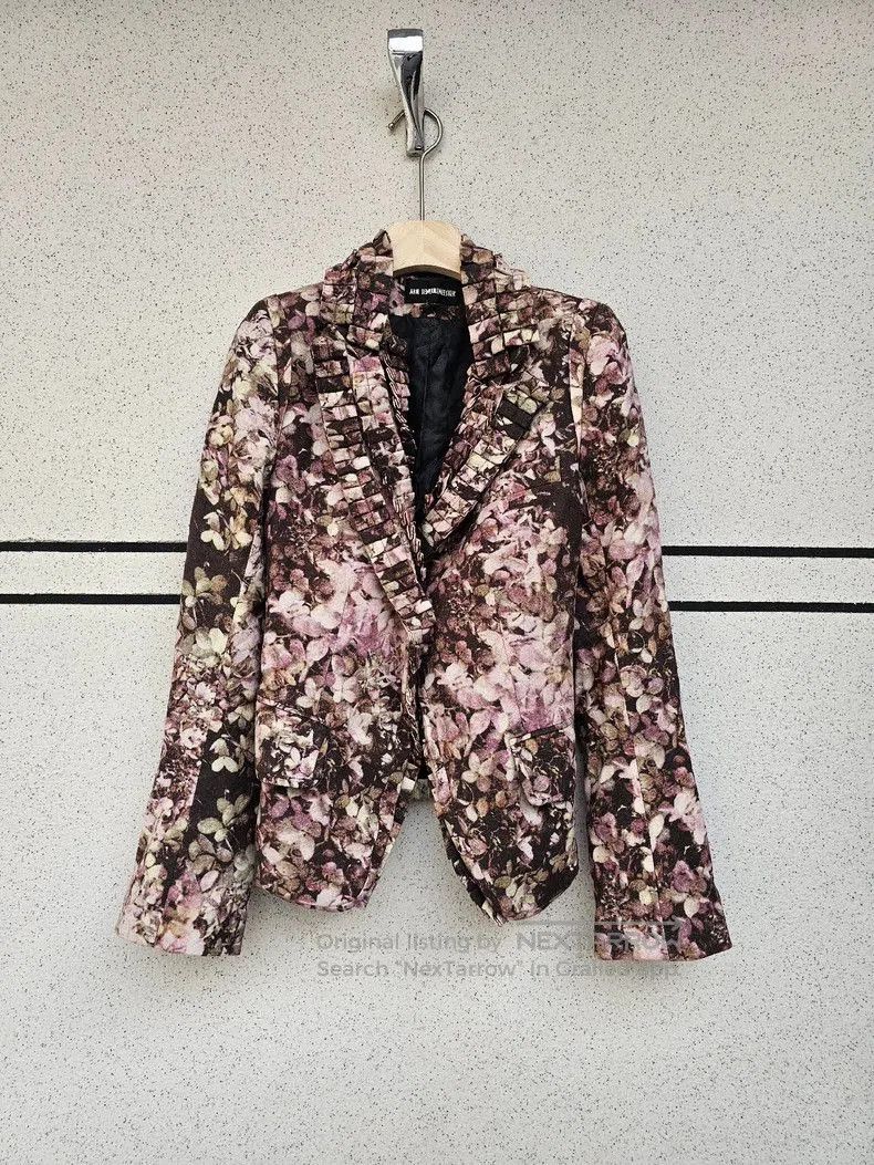 floral print blazer by ann demeulemeester .