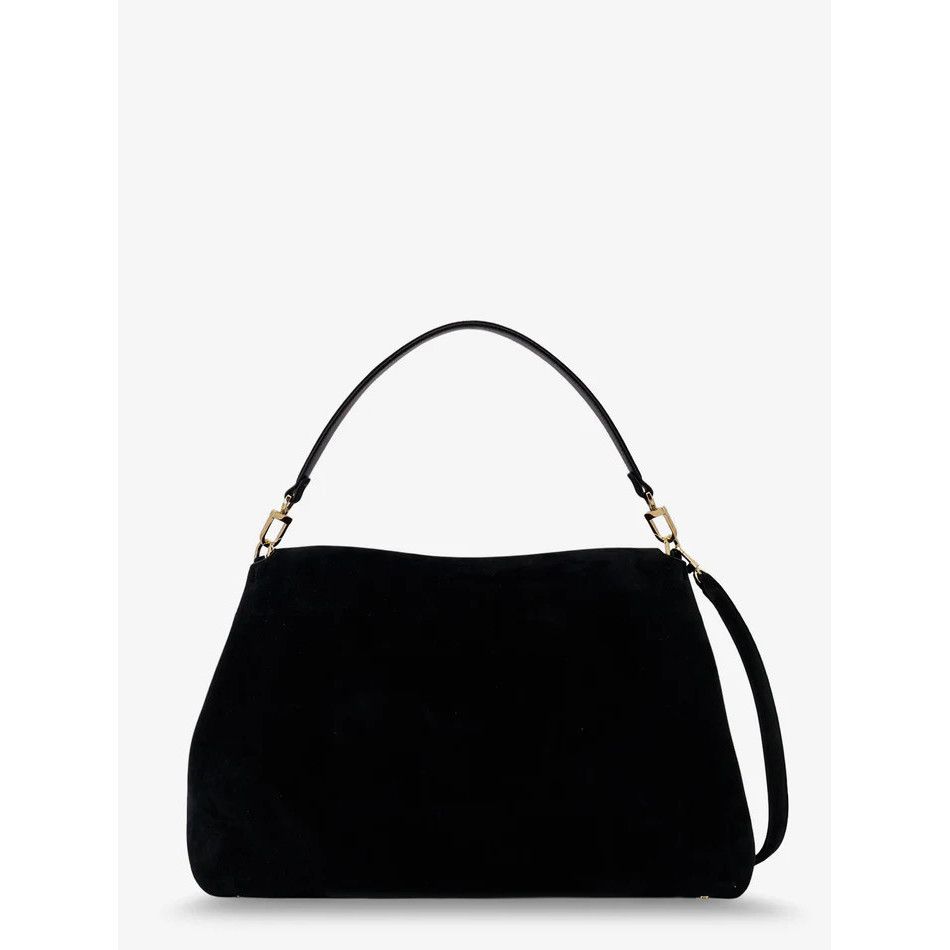 Toteme TOTEME T-Lock Black Suede Shoulder Bag New Size ONE SIZE - 2 Thumbnail
