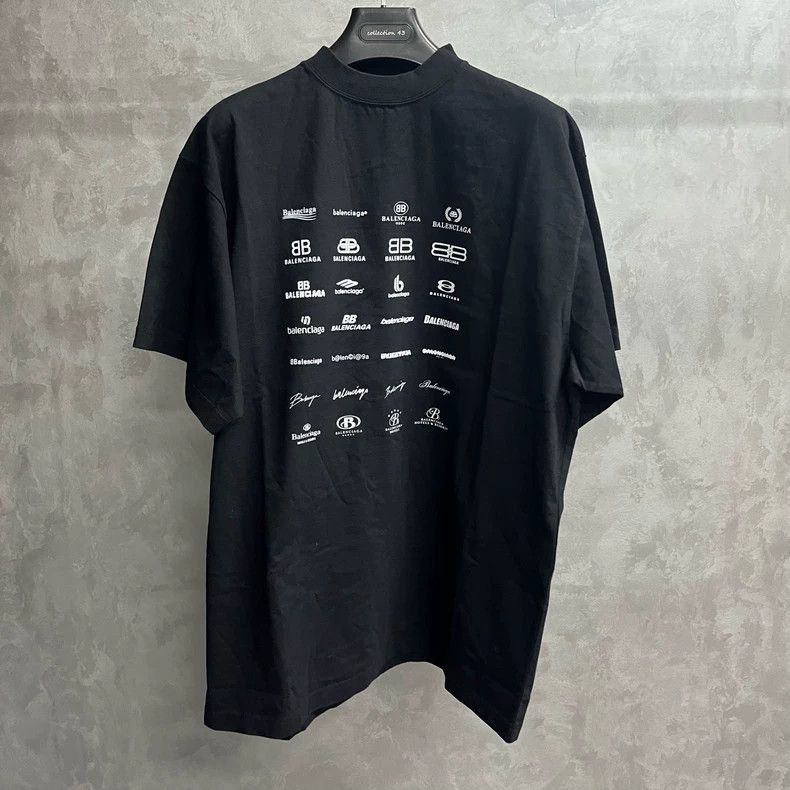 Balenciaga Balenciaga Balenciaga Black Logo Print Short Sleeve T-Shir Size US M / EU 48-50 / 2 - 1 Thumbnail