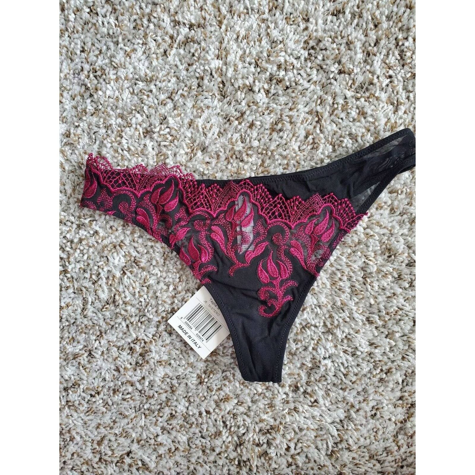 Cottons Club Cotton Club Italy Floral Lace Thong GString Bikini Panties