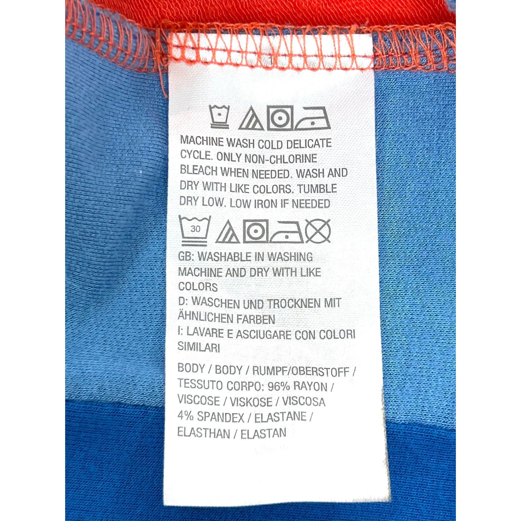 Other Attitudes by Renee Beach Dress XL Coral/ Blue Knit Maxi Slee Size XL / US 12-14 / IT 48-50 - 6 Thumbnail