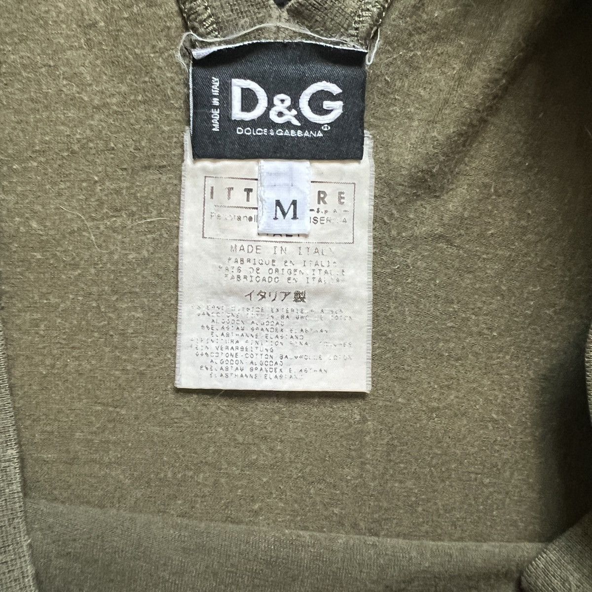 Dolce & Gabbana DOLCE GABBANA BIG LOGO PRINT TOP khaki olive y2k 2000s Size M / US 6-8 / IT 42-44 - 4 Thumbnail